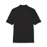 Embroidered Gold Bear Polo Shirt - Classic Casual Polo with Small Chest & Sleeve Embroidery