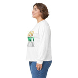 God Money Power Long Sleeve Tee — Inspirational Faith & Wealth Graphic Shirt