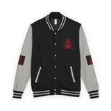 Letterman Jacket — Gothic Nun "I Feel No Pain" Red & White Varsity Jacket