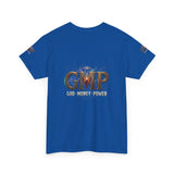 GMP "God Manly Power" Graphic Tee — Bold Logo Cotton Shirt