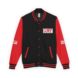 Letterman Jacket — "GMP (God Money Power)" Red & White Varsity Jacket