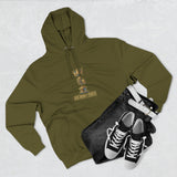 God Money Power Hoodie — Crown & Coin Vertical Graphic Fleece Hoodie
