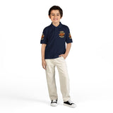 Kids' Halloween Pumpkin Polo - "God Money Power" Graphic