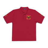 Embroidered Floral Skull Polo