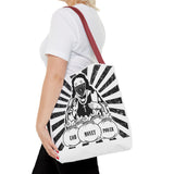 Iconic Madonna Tote Bag — 'God Money Power' Graphic All-Over Print