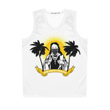 Basketball Jersey — 'God Money Power' Street Art Palm Print