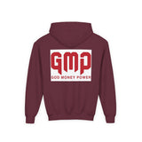 Youth Hoodie - GMP (God Money Power) Bold Red Graphic