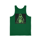 Religious Rock Band Tank — 'God Money Power' Neon Saint Graphic Tank Top