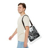 Angel Of Death Gothic Angel & Serpent Art Tote Bag – Dark Mystic Graphic Carryall