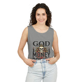 God Money Power- Skull Graphic Tank Top