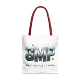 GMP Metallic Logo Tote Bag — God Money Power Graphic Tote