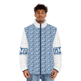 GMP Branded Puffer Jacket — All-Over Logo Men's Winter Coat