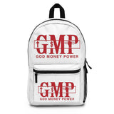 GMP God Money Power Backpack — Faith-Inspired Graphic Backpack
