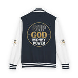 Letterman Jacket — GMP GOD Money Power Red & White Varsity Jacket