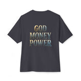 God Money Power Tee — Graphic Oversized Boxy T-Shirt