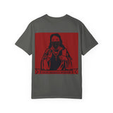 Jesus with Mask T-Shirt — "God Money Power" Graphic Tee