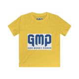 Kids Tee — GMP (God Money Power) Christian Faith Youth T‑Shirt, Inspirational Religious Graphic