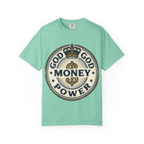 God Money Power T-Shirt — Crown Emblem Graphic Tee (God • Money • Power)