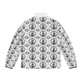 Men's Puffer Jacket — Vintage Test Pattern All-Over Print