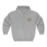 Gold Money Power Zip Hoodie — Graphic Full‑Zip Hooded Sweatshirt