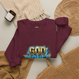 God Money Power Crewneck Sweatshirt — Bold Faith & Hustle Graphic Pullover