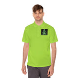 Religious Streetwear Polo — 'God Money Power' Neon Graphic