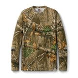 Camo Long Sleeve Pocket Tee — "God Money Power" Graphic