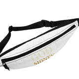 Fanny Pack — "God Money Power" White Statement Waist Bag