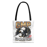 GMP Eagle Tote Bag — "God Money Power" Patriotic Graphic Tote