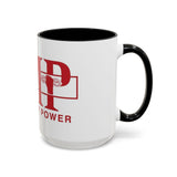 Accent Coffee Mug — G.M.P. (Good Money Power) Red Logo Ceramic Mug