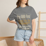 Put GOD First Hustle For The MONEY Graphic T-Shirt