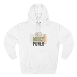 God Money Power Hoodie — Three-Panel Fleece Graphic Hoodie