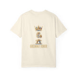 God Money Power T-Shirt — Crown & Coins Faith-Inspired Graphic Tee