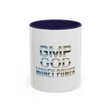 GMP GOD Money Power Accent Coffee Mug — Metallic Text 11/15oz
