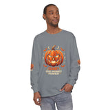 Halloween Pumpkin Jack-O'- “God Money Power” Lantern Long Sleeve Tee