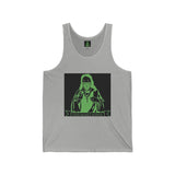 Religious Rock Band Tank — 'God Money Power' Neon Saint Graphic Tank Top