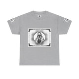 Graphic Tee — “God Money Power” Retro Stencil Jesus Streetwear T‑Shirt