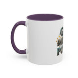 God Money Power Accent Coffee Mug — Inspirational Faith & Prosperity Ceramic Mug (11/15oz)