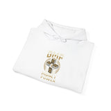 Money Power Hoodie — Gold Coin Stack Graphic Hooded Sweatshirt