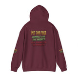 Inspirational Graphic Hoodie - "Put God First, Hustle for the Money, Put Yourself in Power"