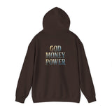 God Money Power Hoodie — Graphic Religious Inspirational Pullover