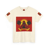 Surf Saint T‑Shirt — Vintage Palm Beach Vibes ("Our Savior Protects" Banner)