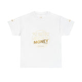 Money Graphic Tee — "Money" Gold Lettering Casual Cotton Shirt