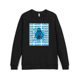 God Money Power Graphic Sweatshirt — Blue Retro Anime Streetwear