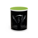 Angel Of Death Grim Reaper Black Accent Coffee Mug — Dark Gothic Scythe Design (11/15oz)