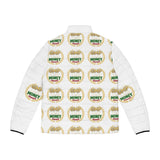 Money Badge Puffer Jacket — All-Over Print Men’s Quilted Coat