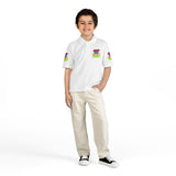 Youth Polo Shirt — Colorful "Camp Gov Summer Power" Logo Tee
