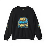 God Money Power Crewneck Sweatshirt — Bold Faith & Hustle Graphic Pullover