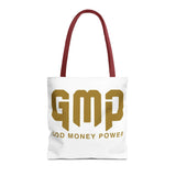 GMP 'God Money Power' Gold Logo Tote Bag - Inspirational Christian Canvas Tote