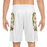 Basketball Shorts — Gold Money Power Graphic All-Over Print